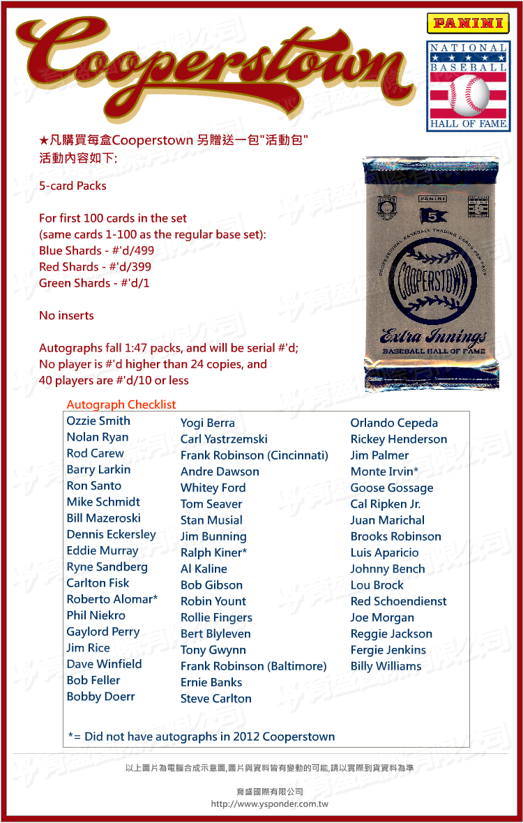 2012 Panini Cooperstown Baseball