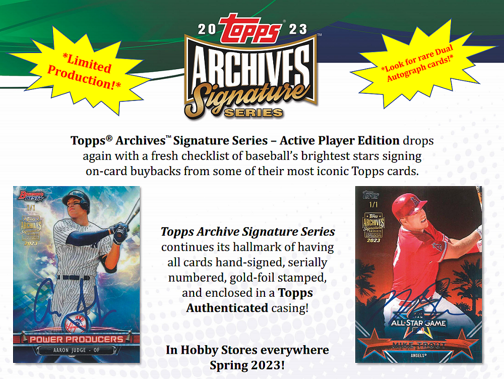 2023 MLB Topps Archives Signature Series Active Player Edition